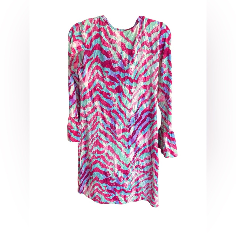 Ibkul Pink Long sleeve Safari UPF 50 Athletic Golf Dress womens Mesh sleeve SM